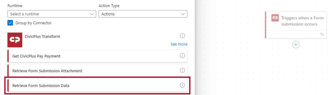 retrieve form submission data option.