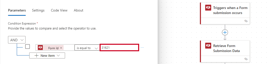 enter form id.