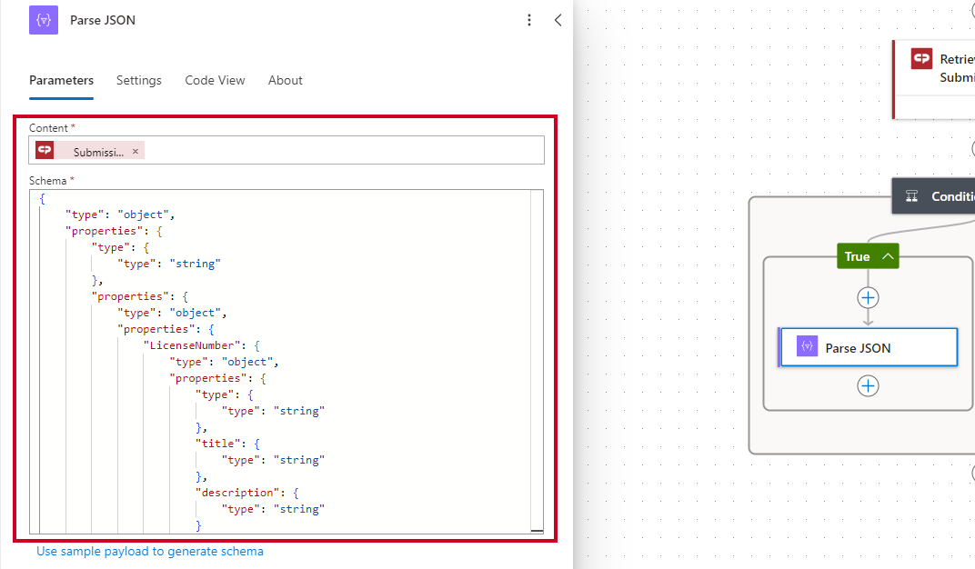parse JSON option.