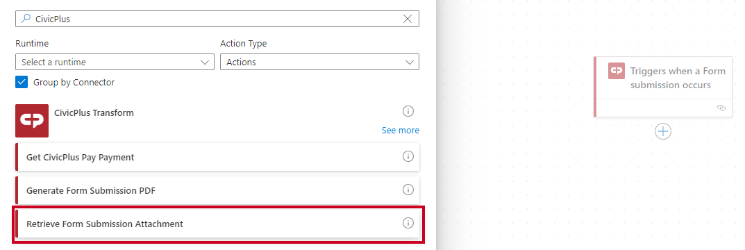 retrieve form submission attachment option.