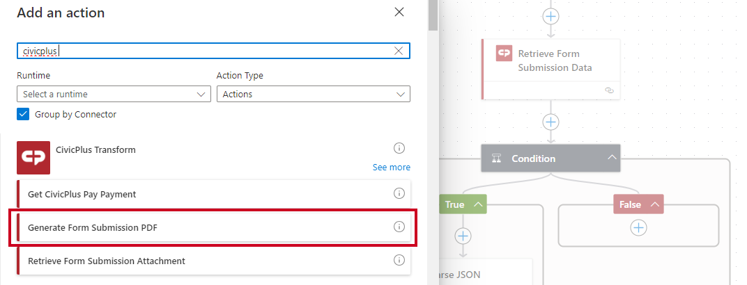 generate form submission PDF option.