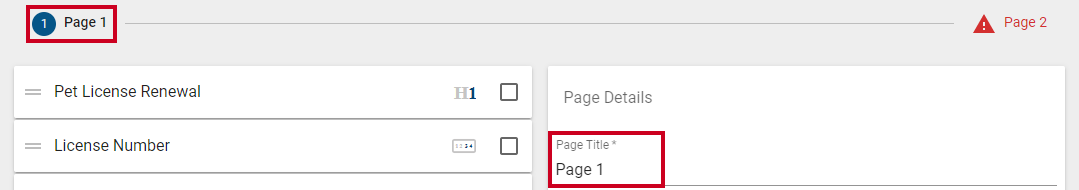 page title