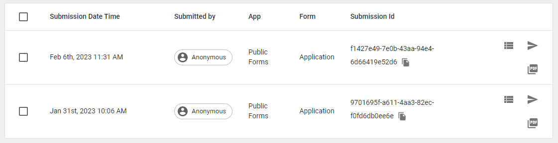 submission results