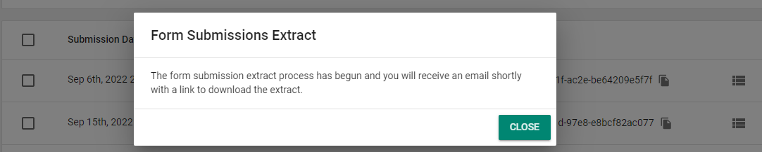 form submission extract
