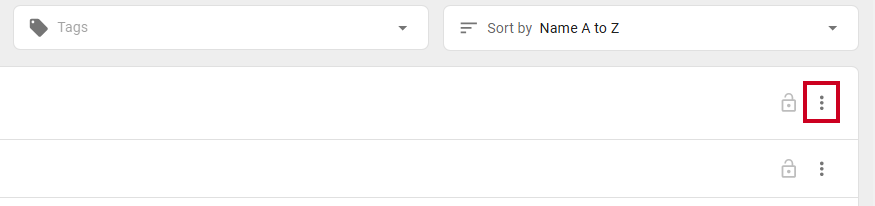 three dot menu next to form.