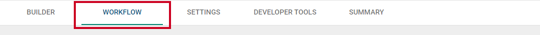 workflow tab.