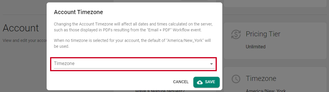 select timezone