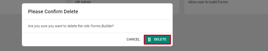 Delete confirmation.