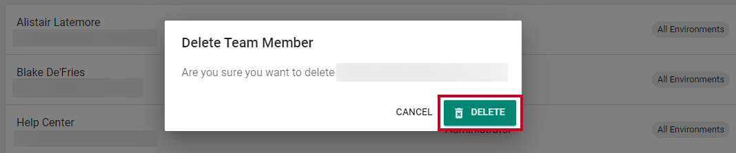 confirm delete member