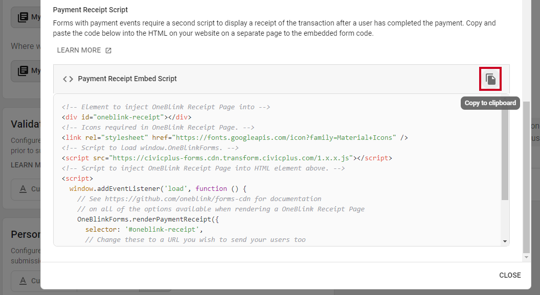 copy payment script
