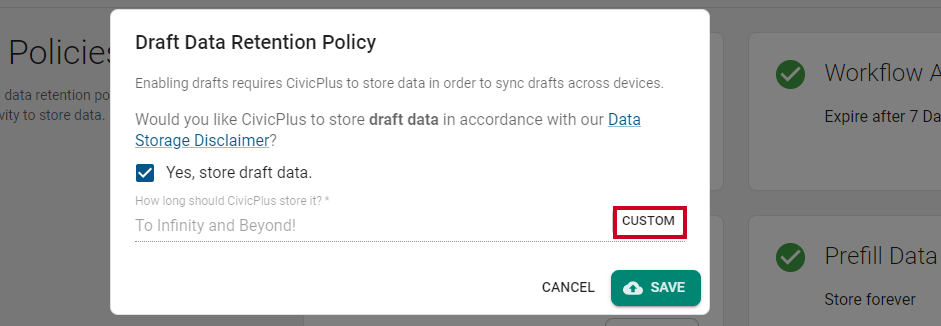 custom policy