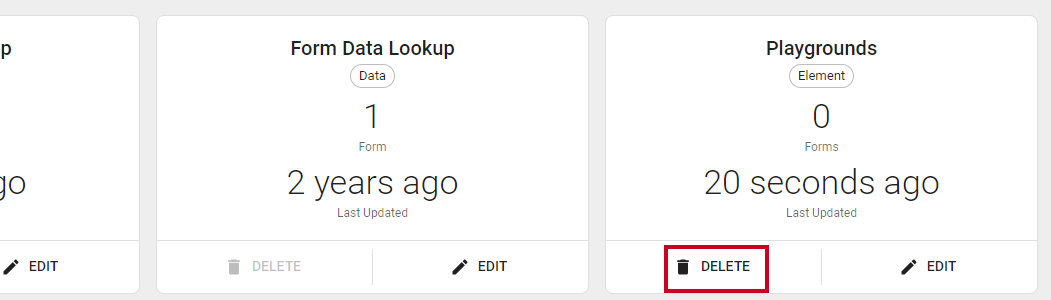trashcan icon on lookup.