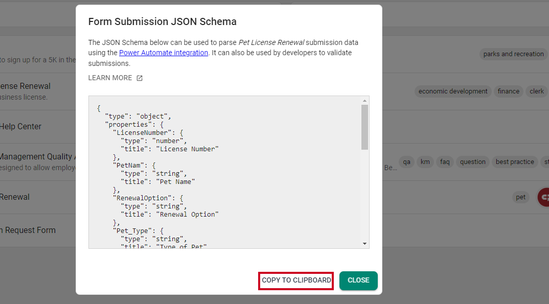 copy schema
