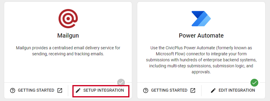 setup integration