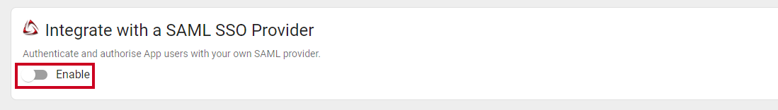 enable SAML