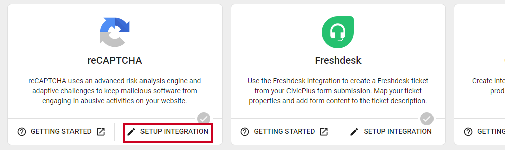 Setup integration.