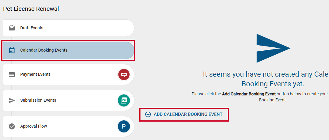 add calendar booking event buton.