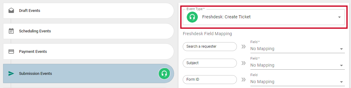 create ticket event