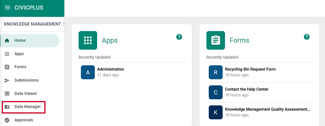 data manager