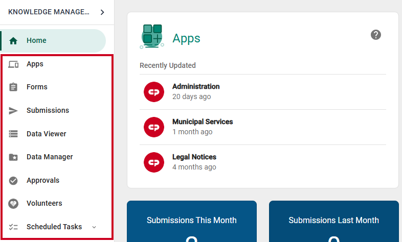 static menu navigation.
