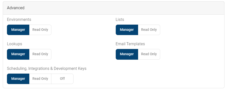 advanced permission options.