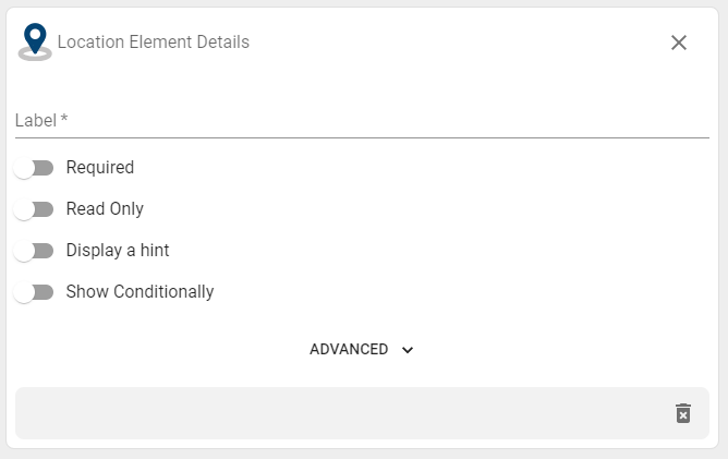 location element fields.