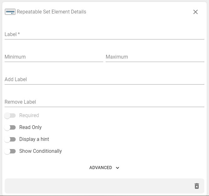 repeatable set element fields.
