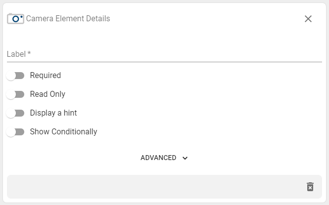 camera element fields.