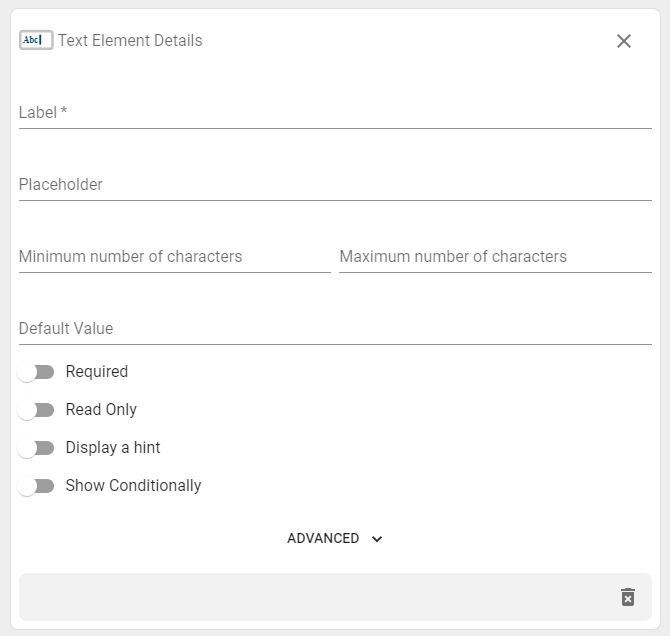 text element