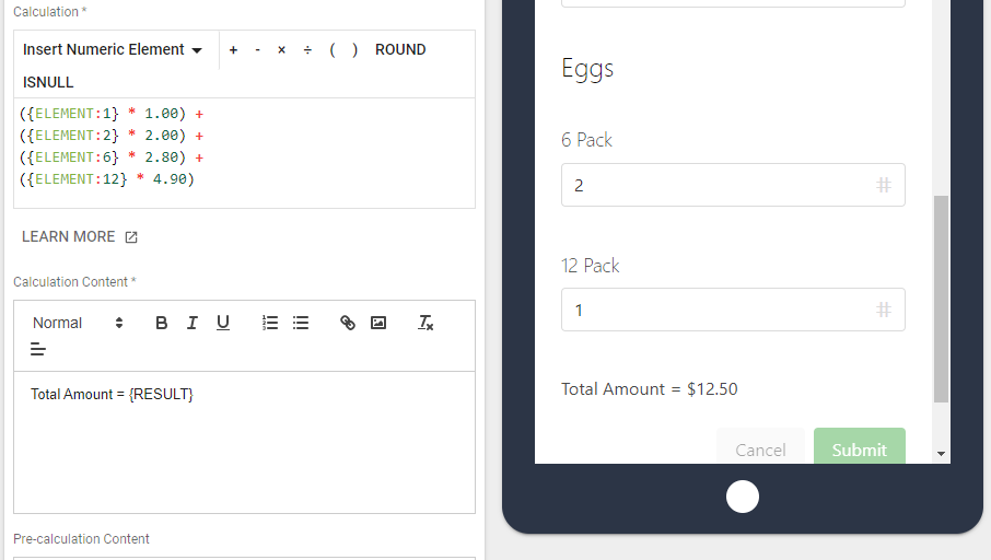 order form example.
