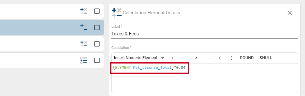 add tax to element