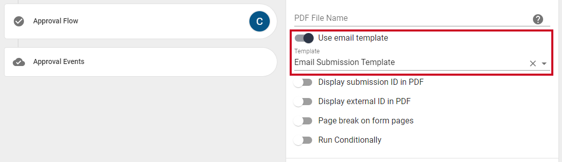 use email template toggle.