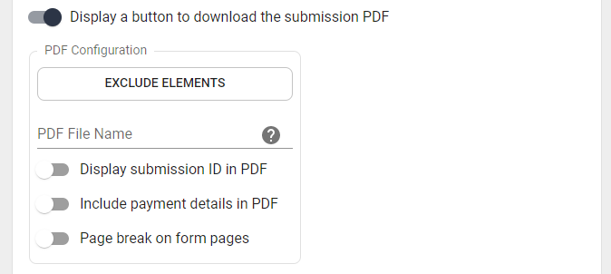 display a button to download PDF.