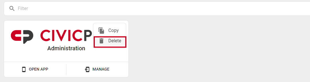Delete.