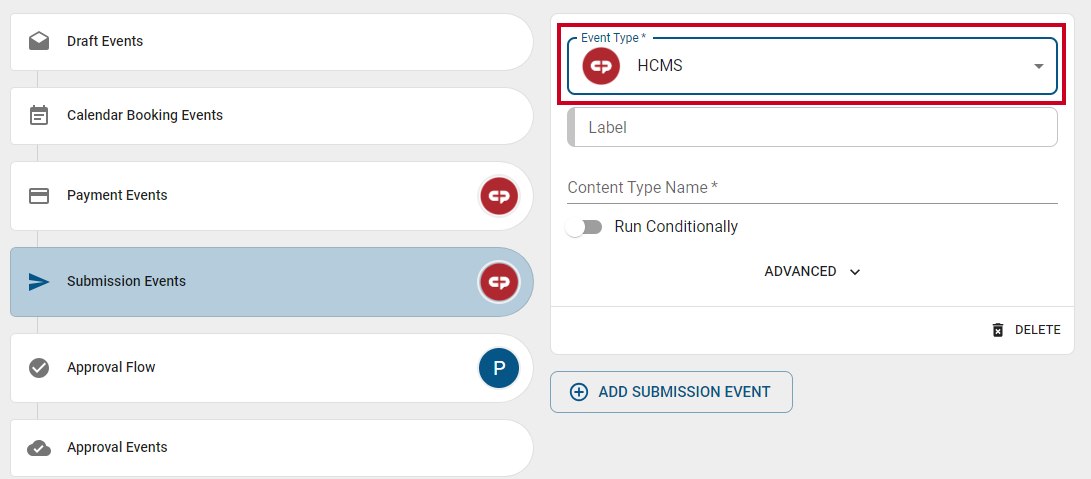 HCMS event type.