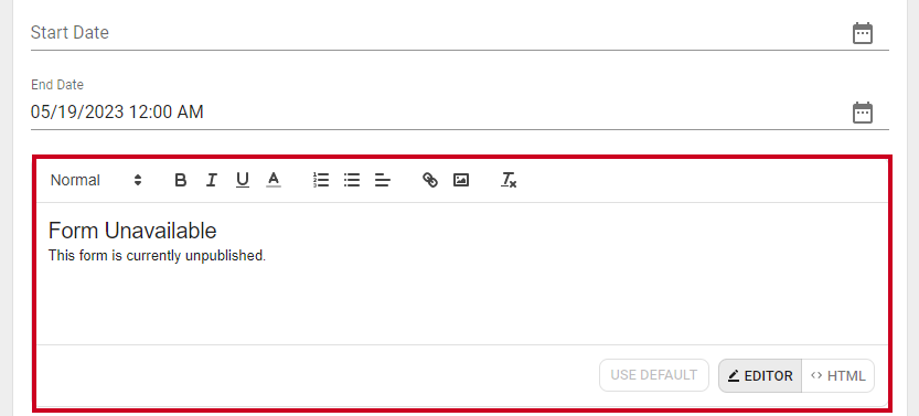 form access editor box.