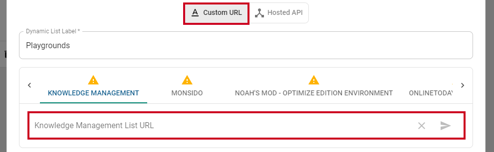 Custom URL fields.