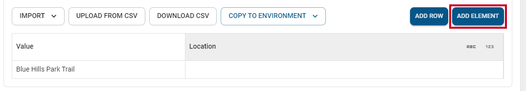 add element button.