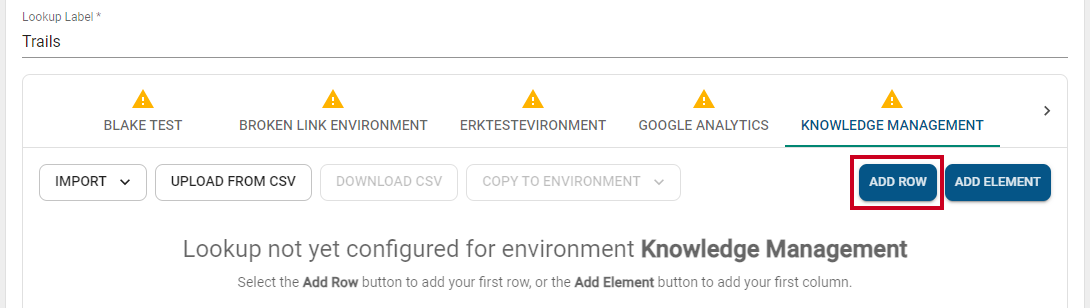 add row button in bottom right corner.