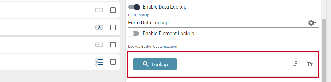 lookup button customization.