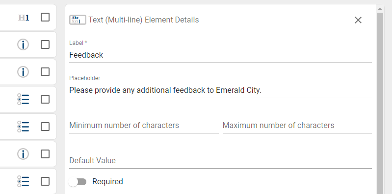 Text element.