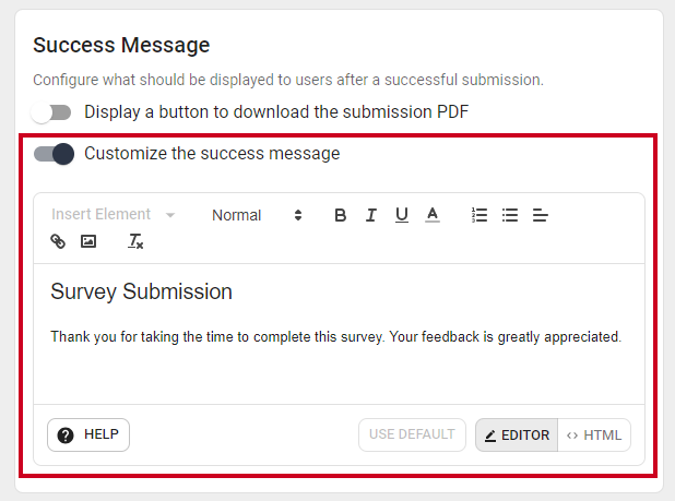 Customize the display.