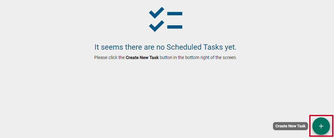 Plus sign button in bottom right corner of screen.