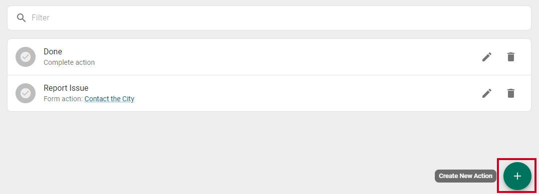 Plus sign button in the bottom right corner.