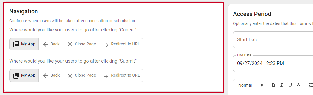 Buttons fields on Summary tab.