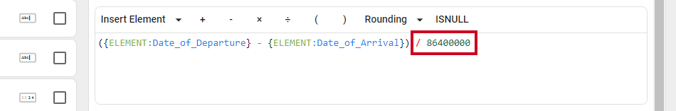 Dividing by number to calculate days.