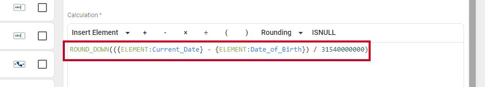 Calculation Year Formula.