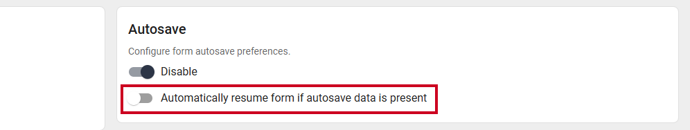 Autosave toggle.