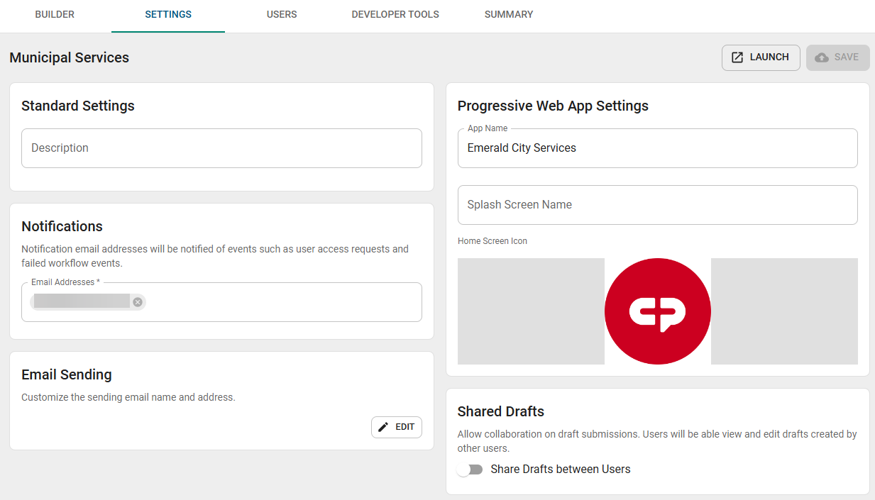 Summary tab fields.