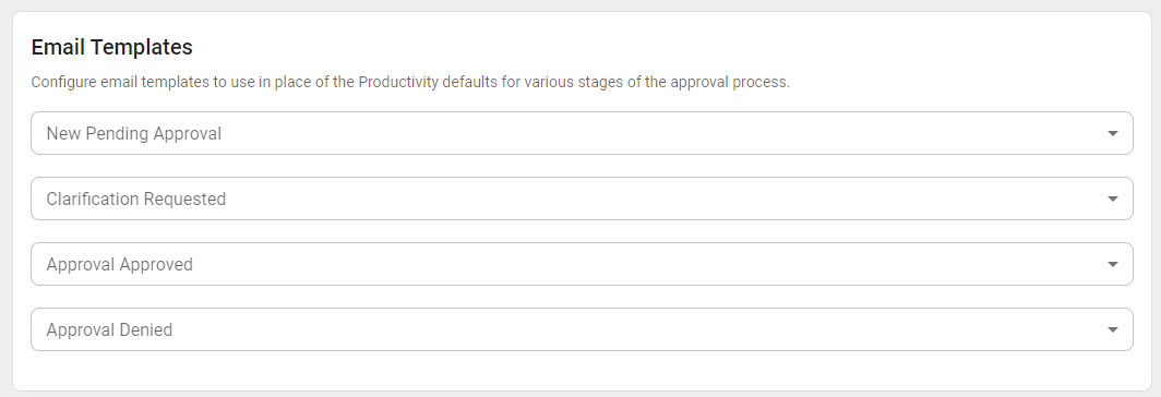 Approval Email Templates.